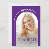 2025年のクラスGRADUATE arch purple photo 招待状 (正面)