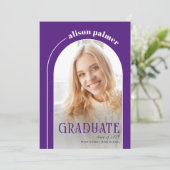 2025年のクラスGRADUATE arch purple photo 招待状 (スタンド正面)