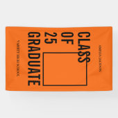 2025年のクラスOrange & Black写真卒業 横断幕 (横)