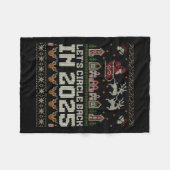 2025年のクリスマスにCkを回ろう フリースブランケット (正面(横))