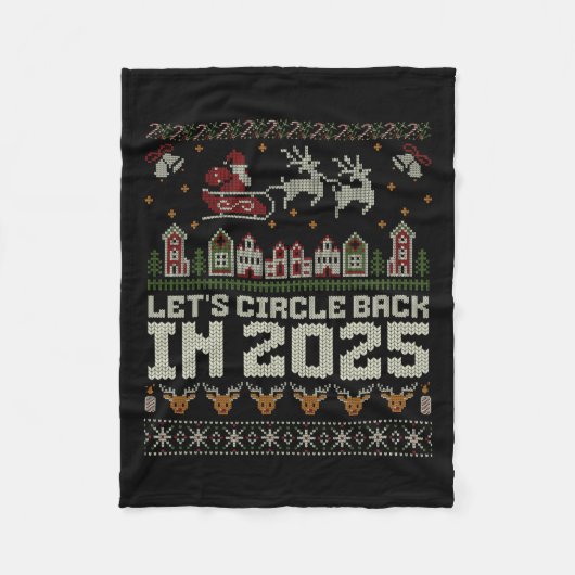 2025年のクリスマスにCkを回ろう フリースブランケット (正面)