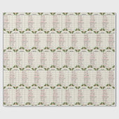 2025年のクリスマスのための古い図書館カード ラッピングペーパー (フラット)