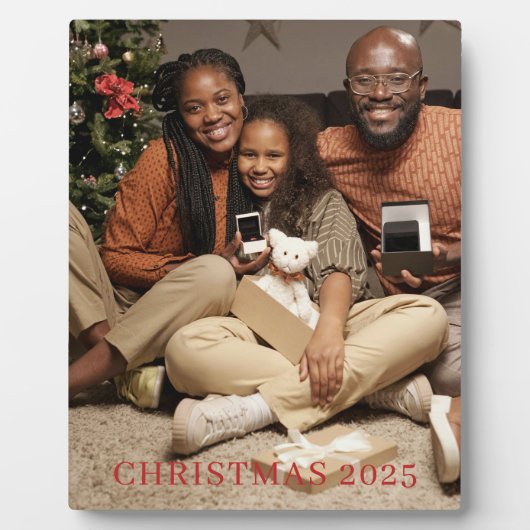 2025年のクリスマスファミリー写真を作成 フォトプラーク (正面)