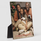 2025年のクリスマスファミリー写真を作成 フォトプラーク (側面)