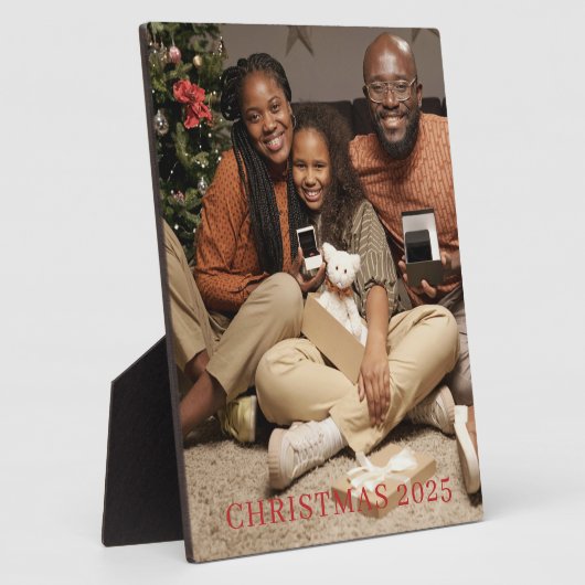 2025年のクリスマスファミリー写真を作成 フォトプラーク (側面)