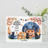 2025年のコージーなスパイシーシーズン 水彩招待状 招待状 (スタンド正面)