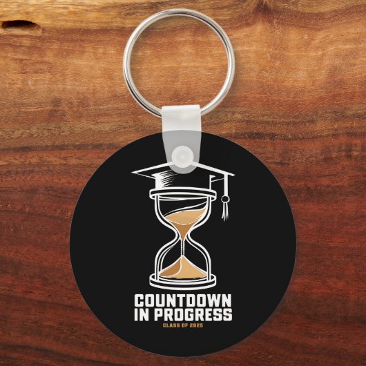 2025年のシニア・クラスの卒業ギフトへのカウントダウン キーホルダー (正面)
