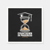 2025年のシニア・クラスの卒業ギフトへのカウントダウン スタンダードカクテルナプキン (正面)