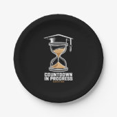 2025年のシニア・クラスの卒業ギフトへのカウントダウン ペーパープレート (正面)