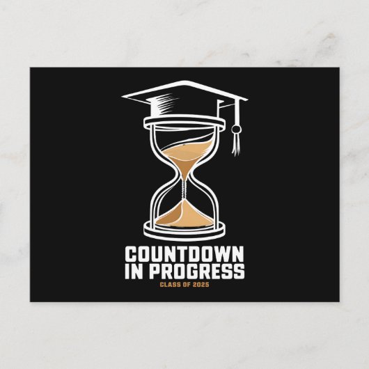 2025年のシニア・クラスの卒業ギフトへのカウントダウン ポストカード (正面)