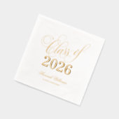 2025年のスクリプトクラスの卒業金ゴールド 箔ナプキン (左)
