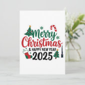 2025年のスマイルを贈ります:新年の年賀状 シーズンカード (スタンド正面)