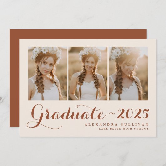 2025年のテラコッタクラス写真部卒業 案内状 (正面/裏面)