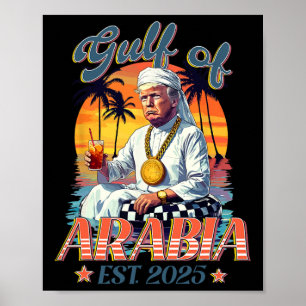 2025年のトランプアラビアおもしろいヴィンテージ湾 ポスター
