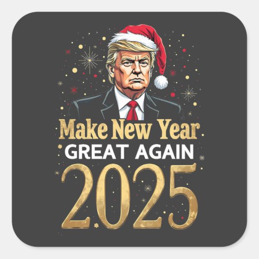 2025年のトランプ素晴らし就任式を再開 スクエアシール (正面)