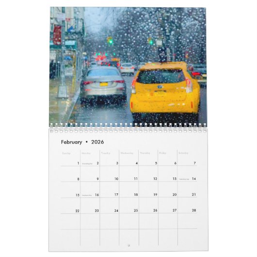 2025年のニューヨークシティムードウォールカレンダー カレンダー (2月 2026)