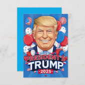 2025年のハッピープレジデント サンキューカード (正面/裏面)