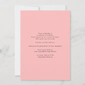 2025年のピンクウォーターカラークラス写真卒業 案内状 (裏面)