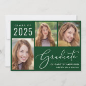 2025年のフォトスクリプトグリーン卒業 案内状 (正面)