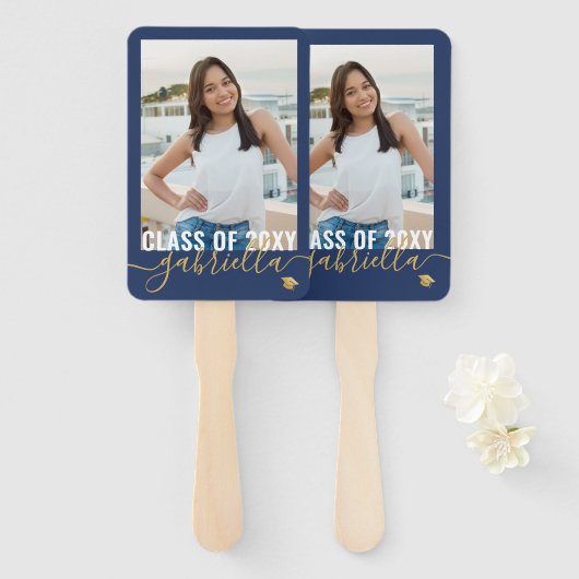 2025年のフォトモノグラム名卒業クラス ハンドファン (正面&裏面)