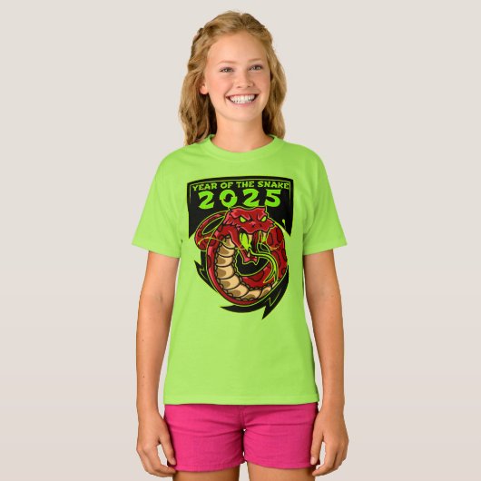 2025年のヘビの新中国の年ギフトアイディア Tシャツ (正面フル)