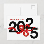 2025年のヘビ シーズンポストカード (正面/裏面)