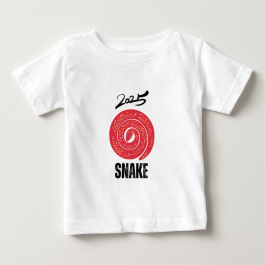 2025年のヘビ ベビーTシャツ (正面)