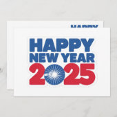 2025年のホリデーカード　心からのご挨拶 シーズンカード (正面/裏面)