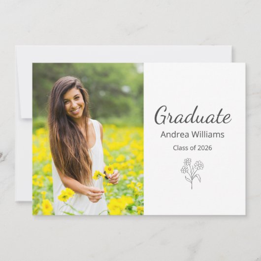 2025年の写真モダンのクエレガントラス 案内状 (正面)