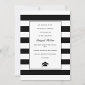 2025年の写真卒業の白黒GRADクラス 案内状 (裏面)