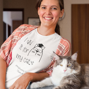 2025年の卒業で猫の名前に引っ越して Tシャツ