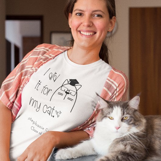 2025年の卒業で猫の名前に引っ越して Tシャツ