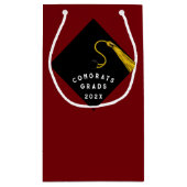 2025年の卒業クラスおめでとう小抱き枕 スモールペーパーバッグ (裏面)