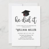 2025年の卒業クラスミニマルだ 招待状 (正面)