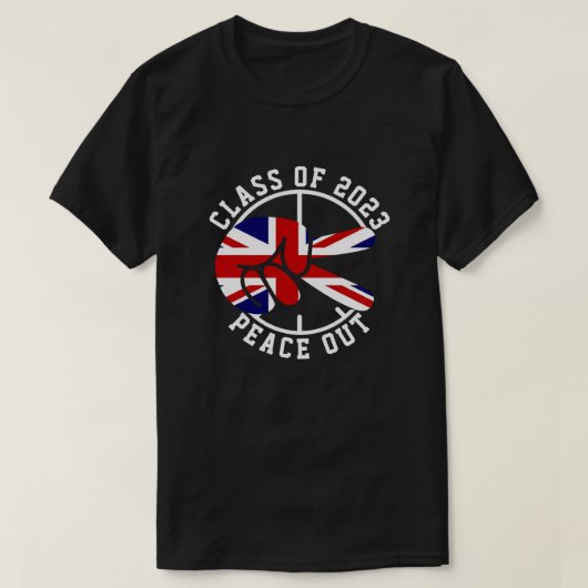 2025年の卒業クラスPeace Out UK卒業生 Tシャツ (デザイン正面)