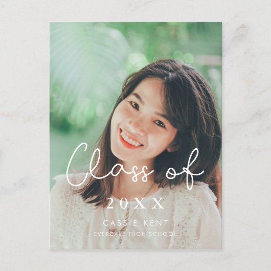 2025年の卒業写真のかわいいクラス ポストカード (正面)