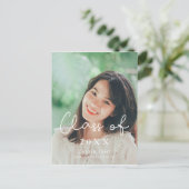 2025年の卒業写真のかわいいクラス ポストカード (スタンド正面)