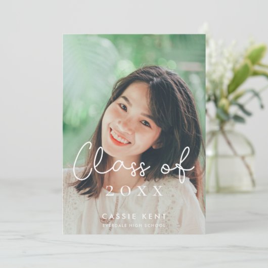 2025年の卒業写真のかわいいクラス 案内状 (スタンド正面)