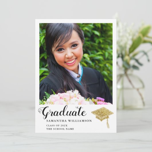 2025年の卒業写真少女エレガント卒業のクラス 案内状 (スタンド正面)