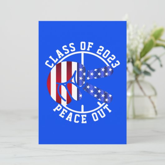 2025年の卒業生クラスPeace Out Graduate Blue 招待状 (スタンド正面)