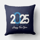 2025年の各詳細：新年の幸せな装飾用クッション クッション (裏面)