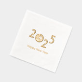 2025年の地球 – 新年のお祝い 箔ナプキン (左)