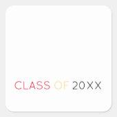 2025年の大学院カラーズモダンおもしろい スクエアシール (正面)