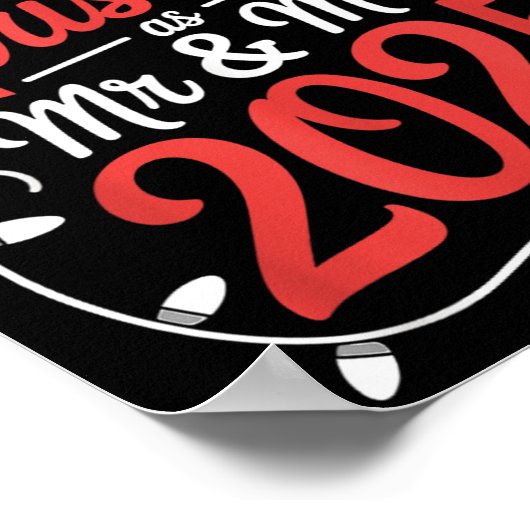 2025年の夫婦としての私たちの初めてのクリスマス結婚した ポスター (角)