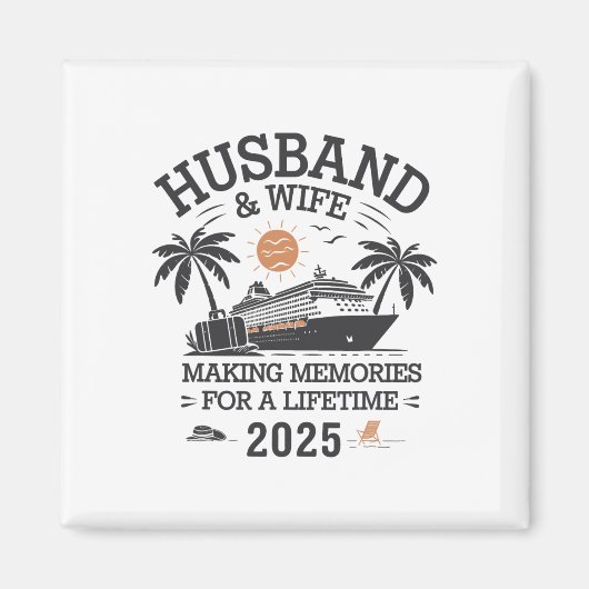 2025年の夫婦の思い出作り マグネット (正面)