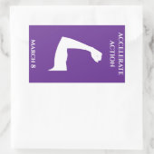 2025年の女性国際的の日にアクションを加速 長方形シール (バッグ)