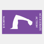 2025年の女性国際的の日にアクションを加速 長方形シール (正面)