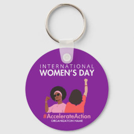 2025年の女性国際的デーのアクションを加速 キーホルダー