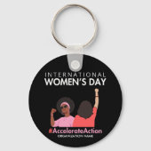 2025年の女性国際的デーのアクションを加速 キーホルダー (裏面)
