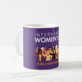 2025年の女性国際的デーのアクションを加速 コーヒーマグカップ (正面左)